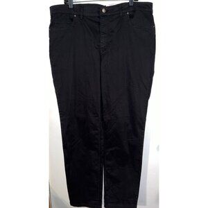 George Mens Black Pants 40x32 Waist/Length Cotton Blend